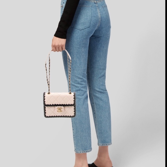 Chanel Lambskin & Black Whipstitch Mini Bag - Picture 8 of 11